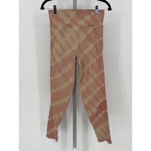 PINK Active Tie Dye Ribbed Seamless High Waist Leggings Athleisure Womens